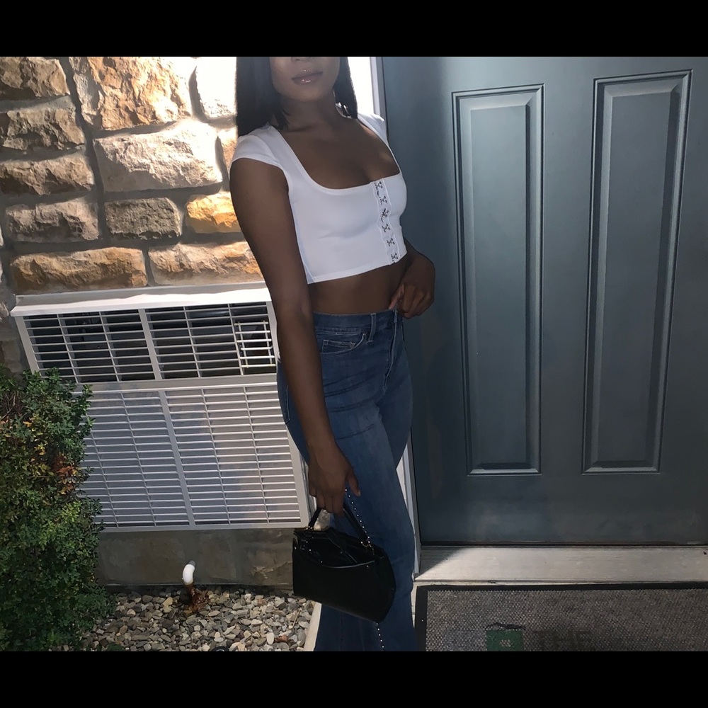 White crop top